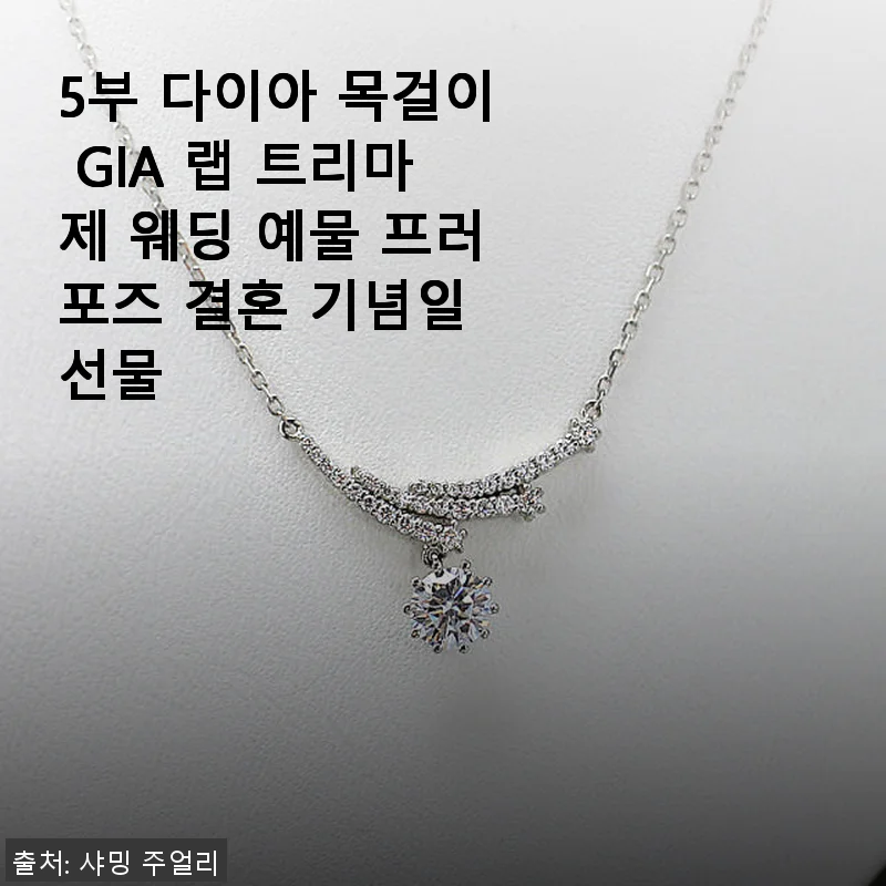 5부 다이아 목걸이 GIA 랩 트리마제 웨딩 예물 프러포즈 결혼 기념일 선물 사용후기