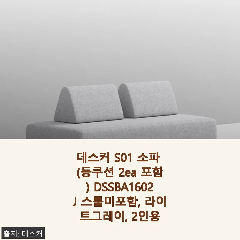 데스커 S01 소파 라이트그레이 2인용 사용후기 - 실용성과 세련됨을 동시에