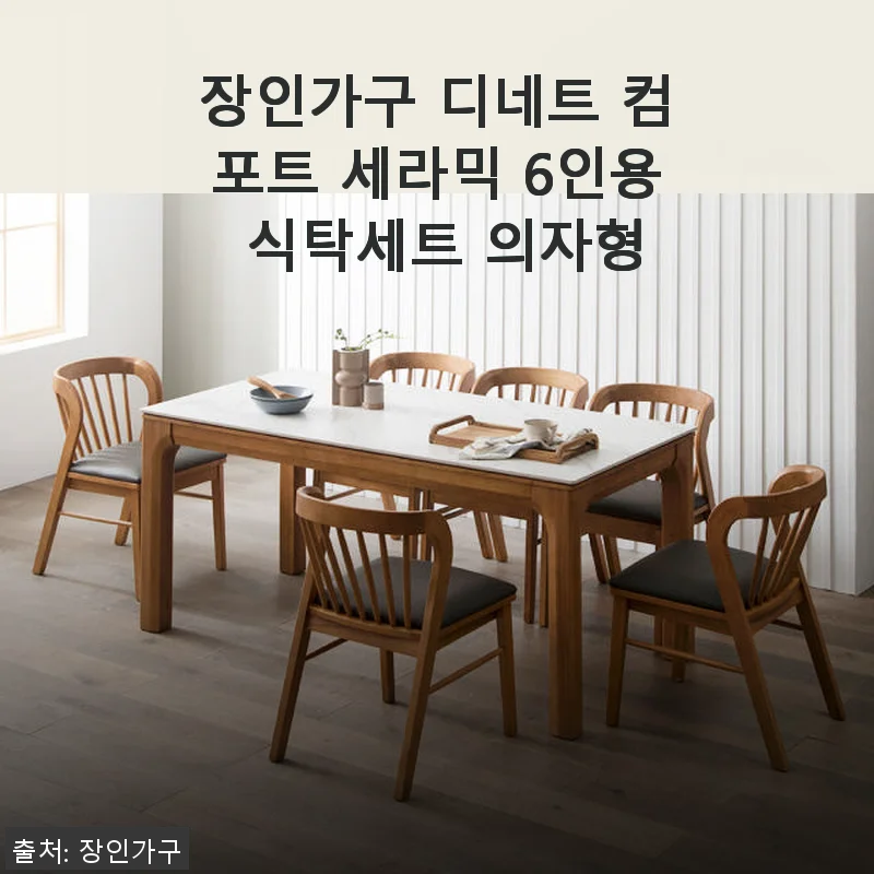 장인가구 디네트 컴포트 세라믹 6인용 식탁세트 사용후기