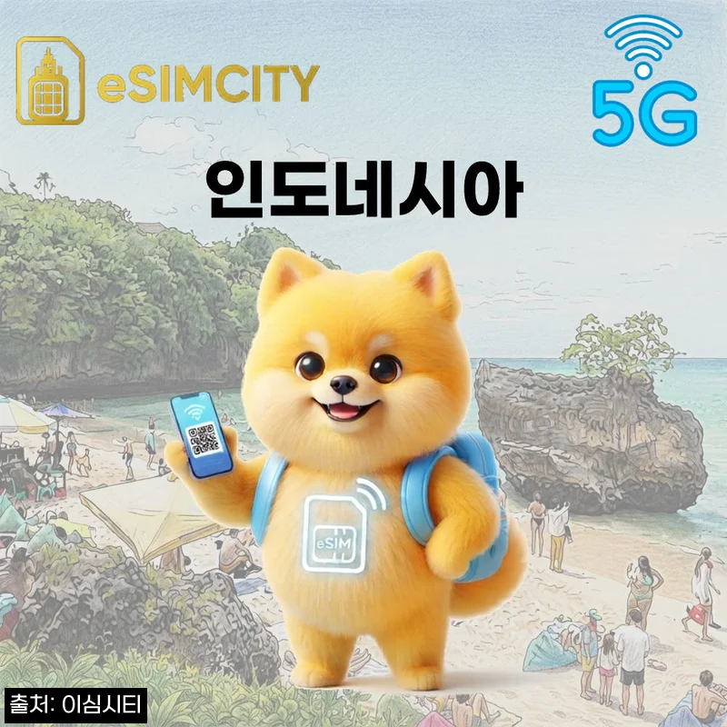 인도네시아 이심 eSIM 5G 매일 500MB 무제한 전지역 e심 발리, 출국 전 290원부터 확인한 준비 포인트