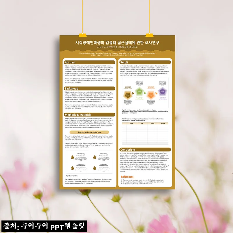 645 90x120cm 학술포스터 PPT 템플릿, 학회 발표 준비가 한결 정리되는 실속 양식