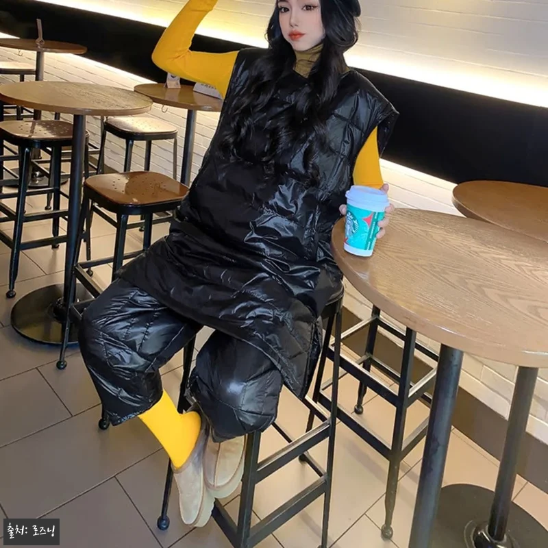 오리털 조끼 풀오버 힙커버 패딩 셋업, 겨울 레이어드 코디 찾는다면 체크할 이슈템 8 오리털 조끼 풀오버 힙커버 패딩 셋업 관련 이미지 1