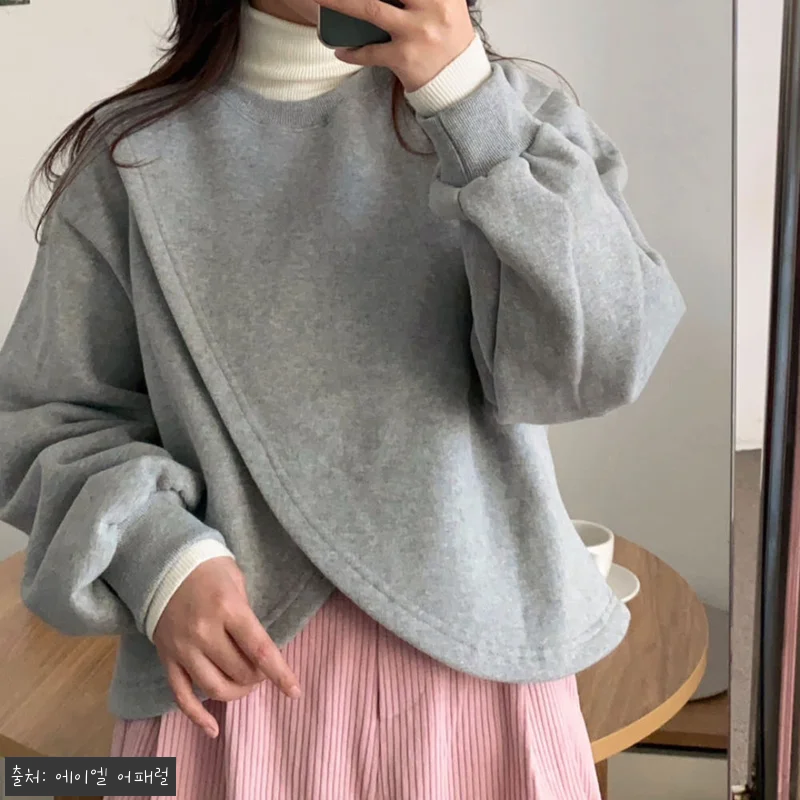여성 무지 양기모 맨투맨 벌룬 기모 크롭맨투맨, 겨울 데일리룩으로 눈여겨본 할인 정보 후기 7 여성 무지 양기모 맨투맨 벌룬 기모 관련 이미지 1