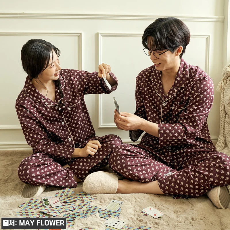 로투스 긴팔 주자 순면 빅사이즈 커플 잠옷 파자마 세트, 선물까지 챙기기 좋은 구매 전 후기 9 로투스 긴팔 주자 순면 빅사이즈 커플 관련 이미지 1
