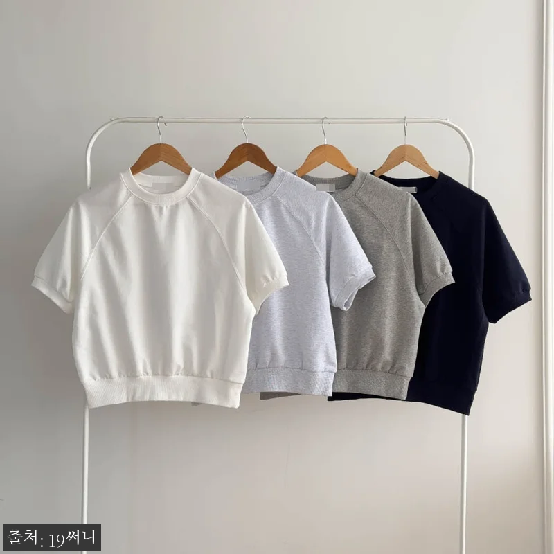 여성반팔맨투맨 16,800원 찐후기, 가볍게 입기 좋은 세미 크롭 루즈핏 티셔츠 8 여성반팔맨투맨 16,800원 찐후기, 관련 이미지 1