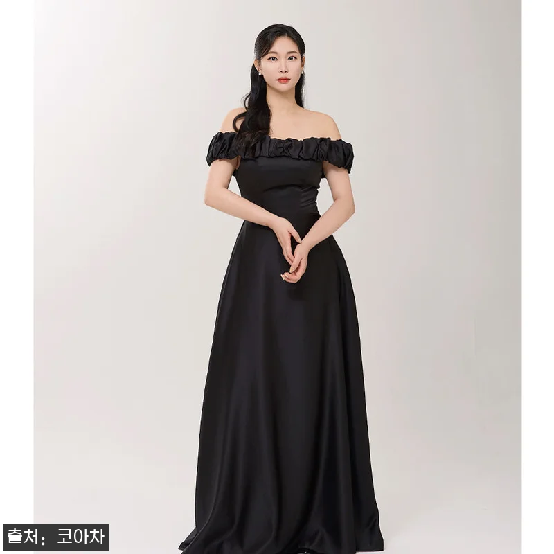 인챈팅 블랙 유색 예식 2부드레스 대 관련 이미지 1