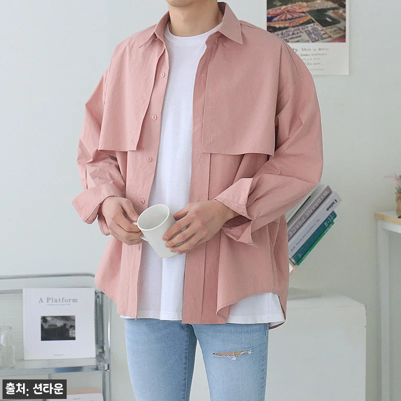 남자셔츠 커플남방 트렌치 셔켓 남자오버핏셔츠, 봄·여름·가을 데일리룩 포인트템으로 눈여겨볼 만해요 7 남자셔츠 커플남방 트렌치 셔켓 남자오 관련 이미지 1