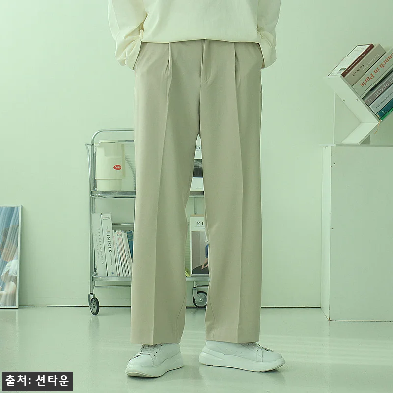 남자와이드슬랙스 링클프리 통큰바지,  관련 이미지 1