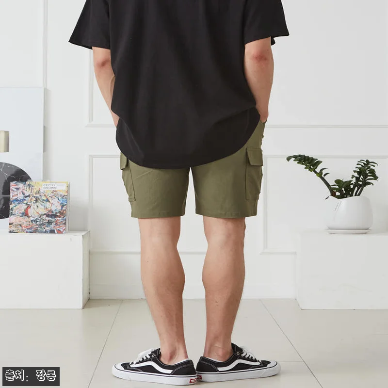 남자 반바지 카고 스판 밴딩 빅사이즈 관련 이미지 1