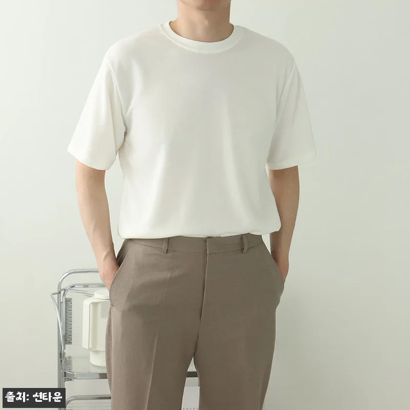 남자반팔티 빅사이즈 이너 머슬핏 반팔 관련 이미지 1