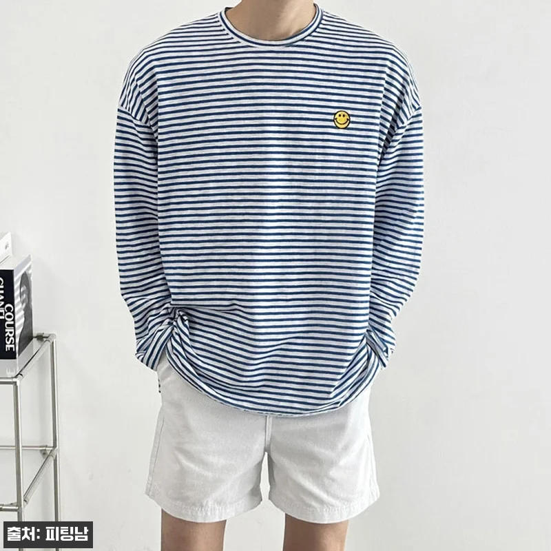 남자 시에라 오버핏 여름 스트라이프 긴팔 티셔츠 3컬러, 여름 데일리룩으로 눈여겨볼 아이템 13 남자 시에라 오버핏 여름 스트라이프 관련 이미지 1
