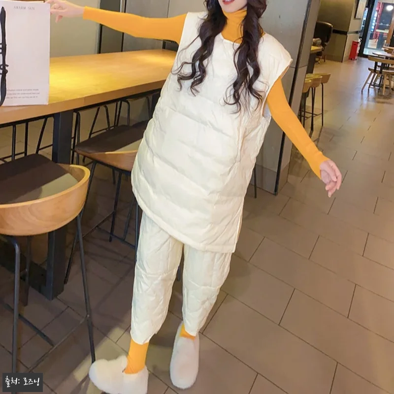 오리털 조끼 풀오버 힙커버 패딩 셋업, 겨울 레이어드 코디 찾는다면 체크할 이슈템 9 오리털 조끼 풀오버 힙커버 패딩 셋업 관련 이미지 2