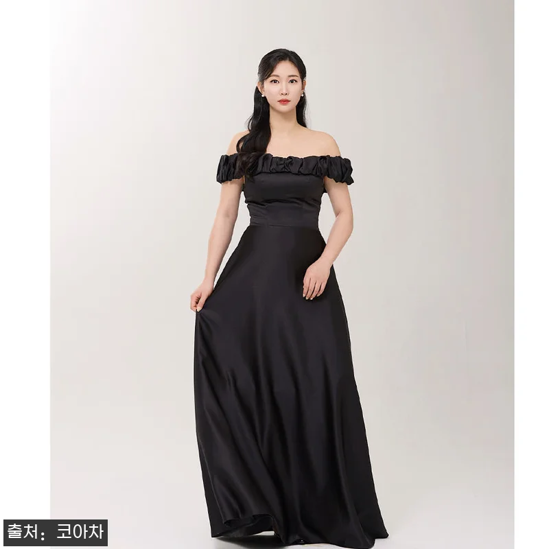 인챈팅 블랙 유색 예식 2부드레스 대 관련 이미지 2