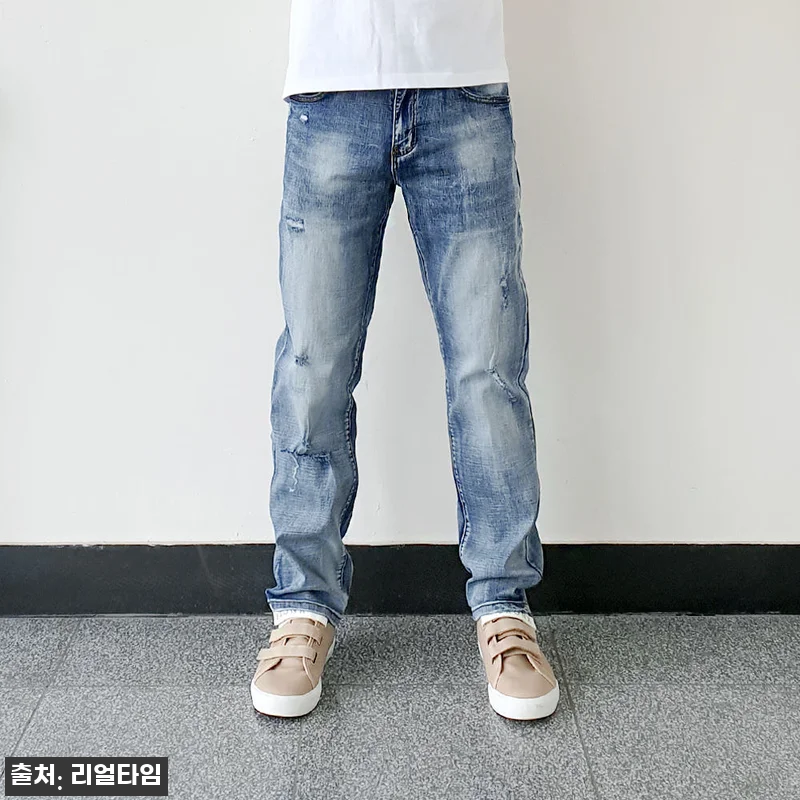 남자연청바지 디스트로이드진 사이드밴딩 관련 이미지 2