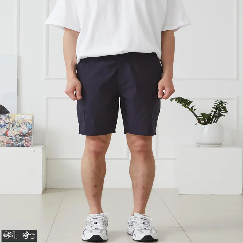 남자 반바지 카고 스판 밴딩 빅사이즈 관련 이미지 2