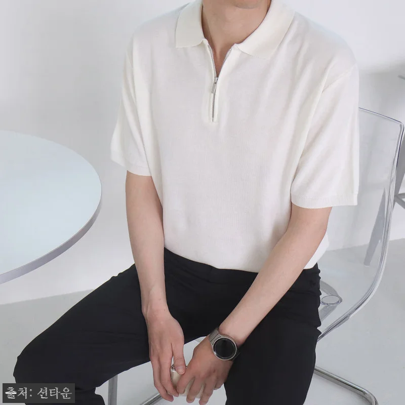 남자반팔티 머슬핏 헨리넥 카라 남자반팔니트, 여름 데일리룩으로 눈여겨본 15컬러 이슈템 8 남자반팔티 머슬핏 헨리넥 카라 남자반 관련 이미지 2