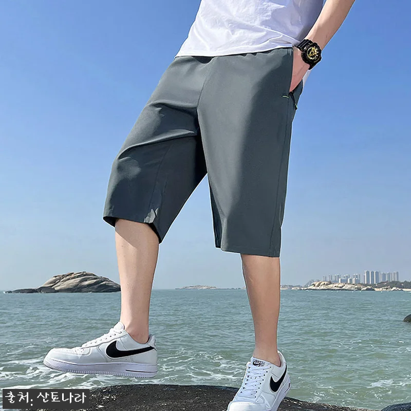 쿨링 7부 반바지 고무줄 남성 여름  관련 이미지 2