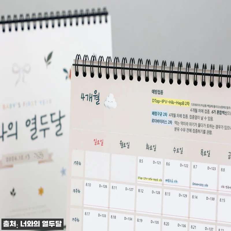 너와의열두달 육아 캘린더 신생아 디데이 달력, 첫 1년을 한눈에 챙기는 출산선물 12 너와의열두달 육아 캘린더 신생아 디데 관련 이미지 3