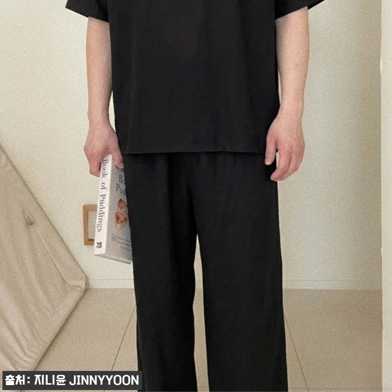 블랙 긴바지 홈웨어, 여름부터 가을까 관련 이미지 3