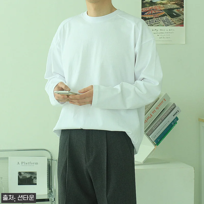 남자긴팔티 레이어드 이너 티셔츠 쭉티, 10컬러 데일리 오버핏으로 눈여겨본 이유 14 남자긴팔티 레이어드 이너 티셔츠 쭉티 관련 이미지 3