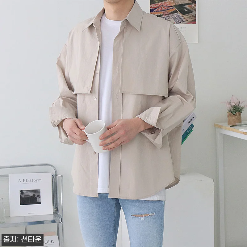 남자셔츠 오버핏셔츠 트렌치 셔켓 남자남방, 봄부터 가을까지 활용도 높은 포인트 셔츠 체크 9 남자셔츠 오버핏셔츠 트렌치 셔켓 남자 관련 이미지 3