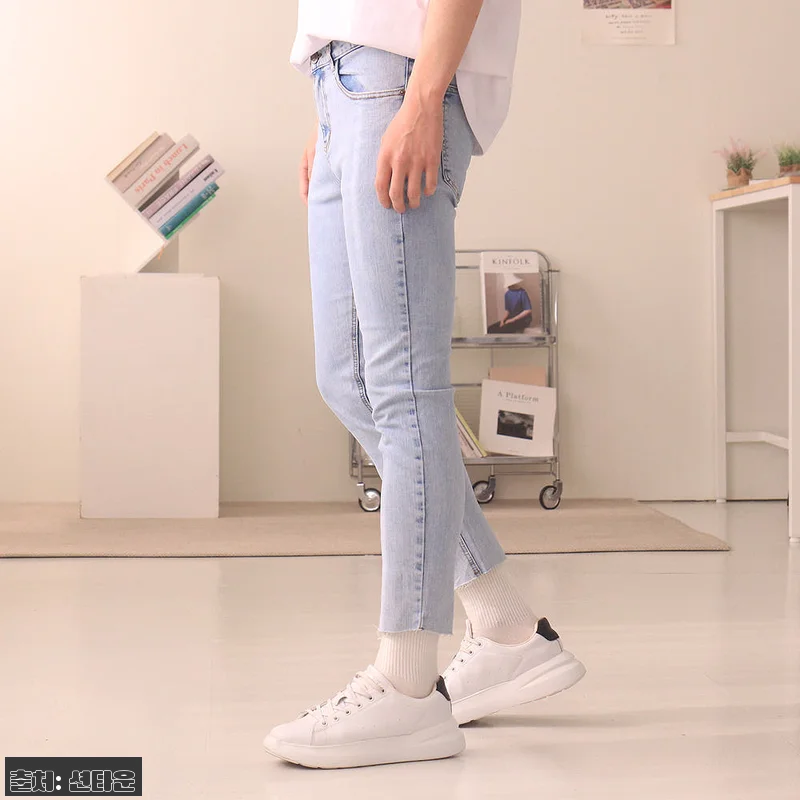 남자청바지 슬림핏 컷팅 데님진, 2만원대 9부 데님으로 데일리룩 완성하기 10 남자청바지 슬림핏 컷팅 데님진, 2만 관련 이미지 3