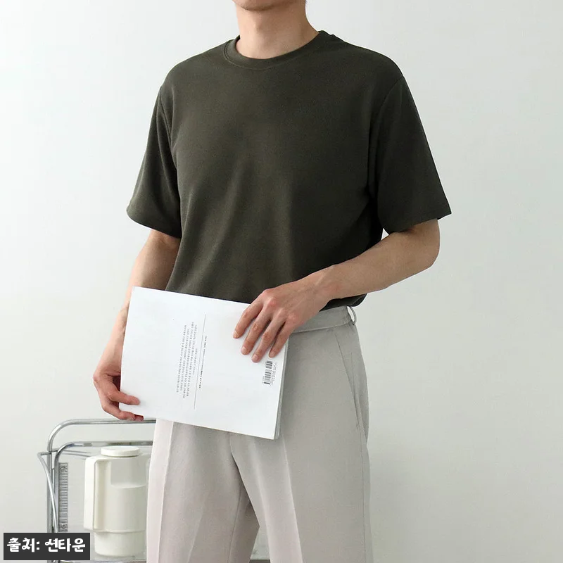 남자반팔티 빅사이즈 이너 머슬핏 반팔 관련 이미지 3