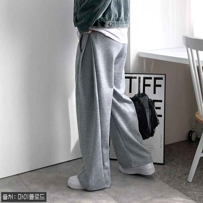 1+1 사이드 핀턱 스웻 와이드 커브 관련 이미지 3