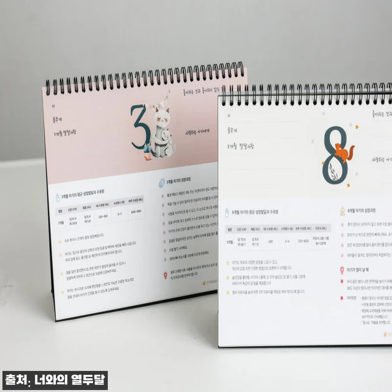 너와의열두달 육아 캘린더 신생아 디데이 달력, 첫 1년을 한눈에 챙기는 출산선물 13 너와의열두달 육아 캘린더 신생아 디데 관련 이미지 4