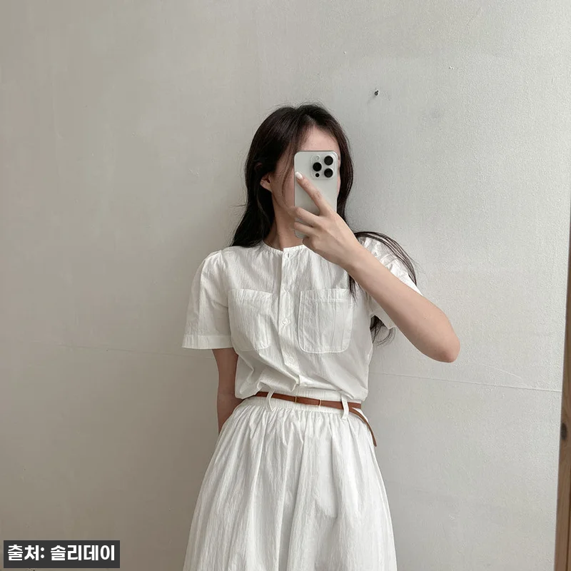 솔리데이 나일론스커트 바스락 플레어 화이트 롱 스커트, 아이보리 데일리룩으로 눈여겨볼 이슈템 13 솔리데이 나일론스커트 바스락 플레어 관련 이미지 4