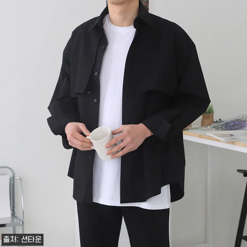 남자셔츠 오버핏셔츠 트렌치 셔켓 남자남방, 봄부터 가을까지 활용도 높은 포인트 셔츠 체크 10 남자셔츠 오버핏셔츠 트렌치 셔켓 남자 관련 이미지 4