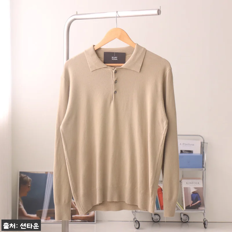 남자니트 루즈핏 헨리넥 카라 남자캐시 관련 이미지 4