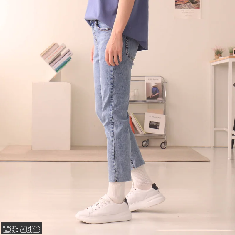 남자청바지 슬림핏 컷팅 데님진, 2만원대 9부 데님으로 데일리룩 완성하기 11 남자청바지 슬림핏 컷팅 데님진, 2만 관련 이미지 4