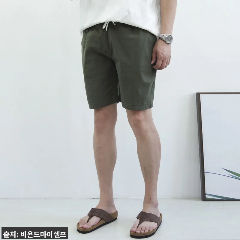 4XL까지 빅사이즈 남자 워셔블 스판 린넨 밴딩 반바지, 여름 코디용으로 가격부터 눈에 들어온 이슈템 16 4XL까지 빅사이즈 남자 워셔블 스판 관련 이미지 4