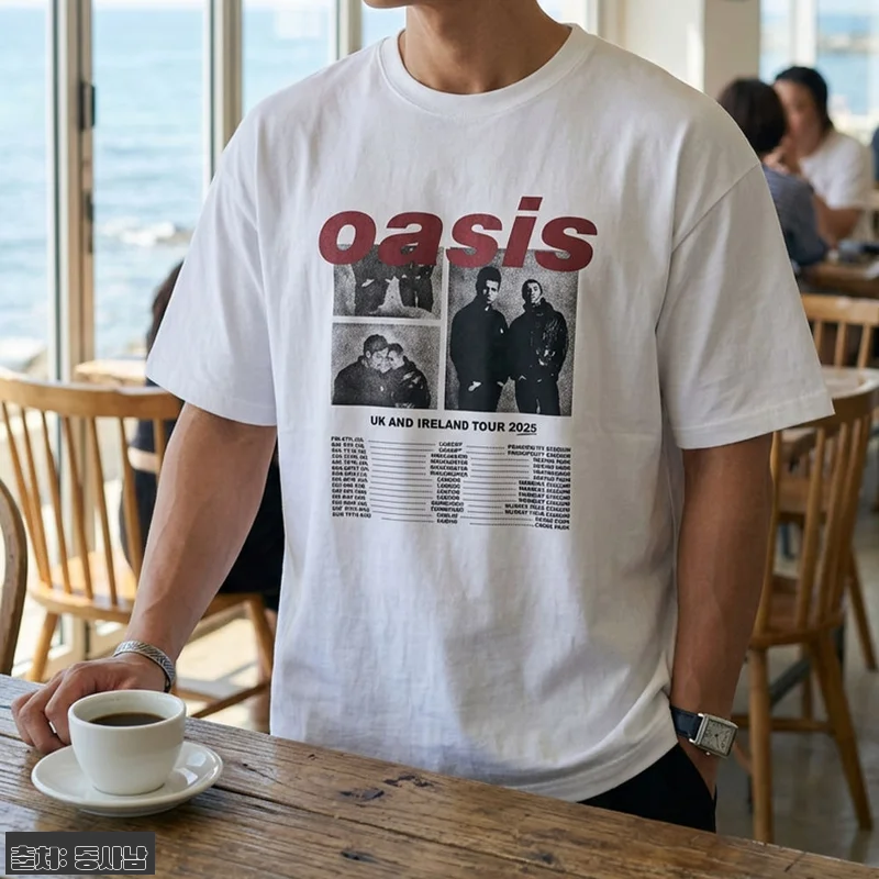 고밀도 오버핏 oasis 반팔티셔츠 D092, 여름 그래픽 티셔츠로 눈여겨볼 이유 15 고밀도 오버핏 oasis 반팔티셔츠 관련 이미지 4