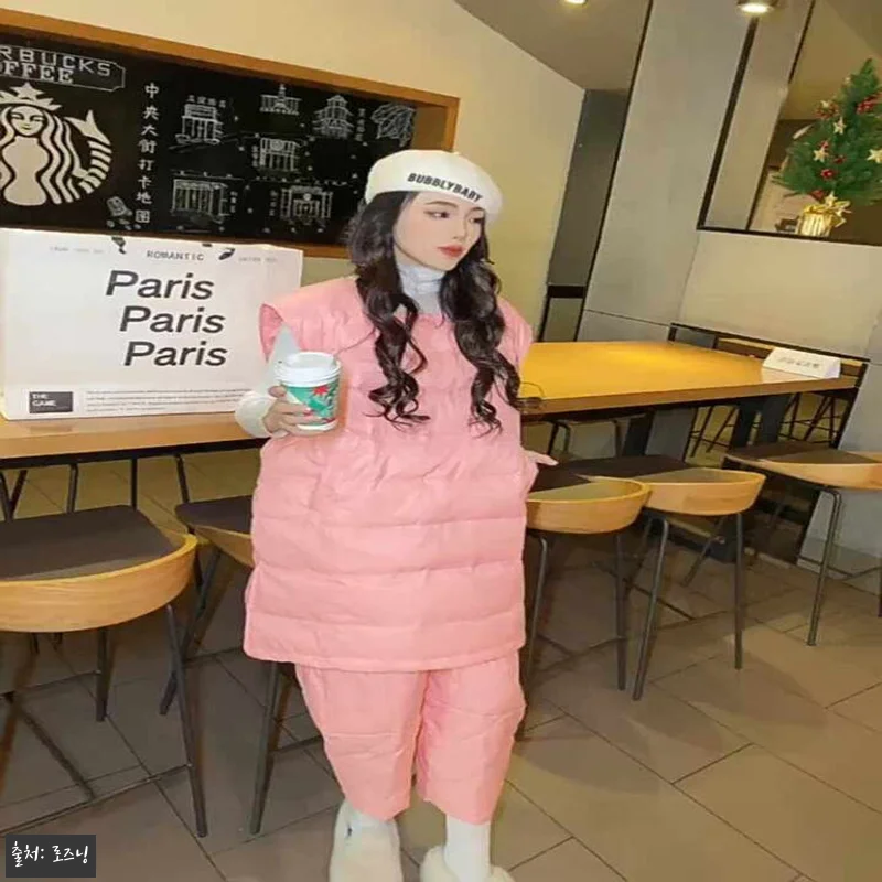 오리털 조끼 풀오버 힙커버 패딩 셋업, 겨울 레이어드 코디 찾는다면 체크할 이슈템 12 오리털 조끼 풀오버 힙커버 패딩 셋업 관련 이미지 5