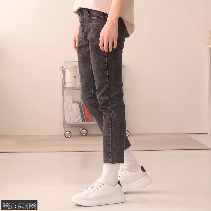 남자청바지 슬림핏 컷팅 데님진, 2만원대 9부 데님으로 데일리룩 완성하기 12 남자청바지 슬림핏 컷팅 데님진, 2만 관련 이미지 5