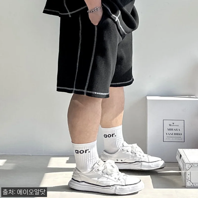 와플 스티치 하프 팬츠 찐후기, 오버 관련 이미지 5