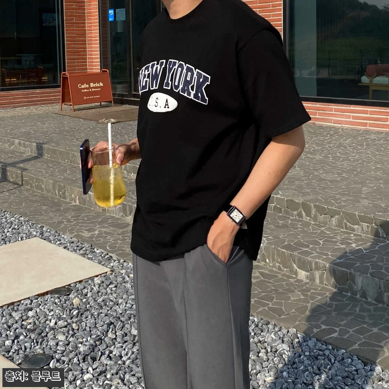 남자오버핏반팔 어깨넓어보이는 안비치는 관련 이미지 5