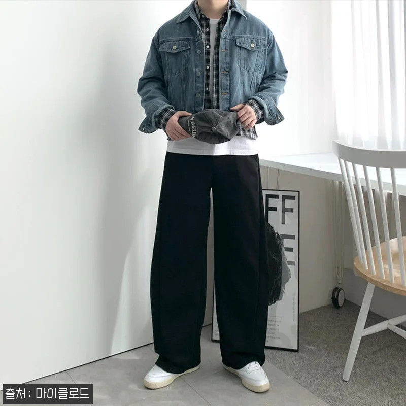 1+1 사이드 핀턱 스웻 와이드 커브 관련 이미지 5