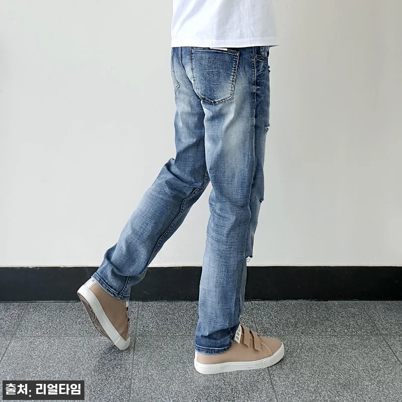 남자연청바지 디스트로이드진 사이드밴딩 관련 이미지 6