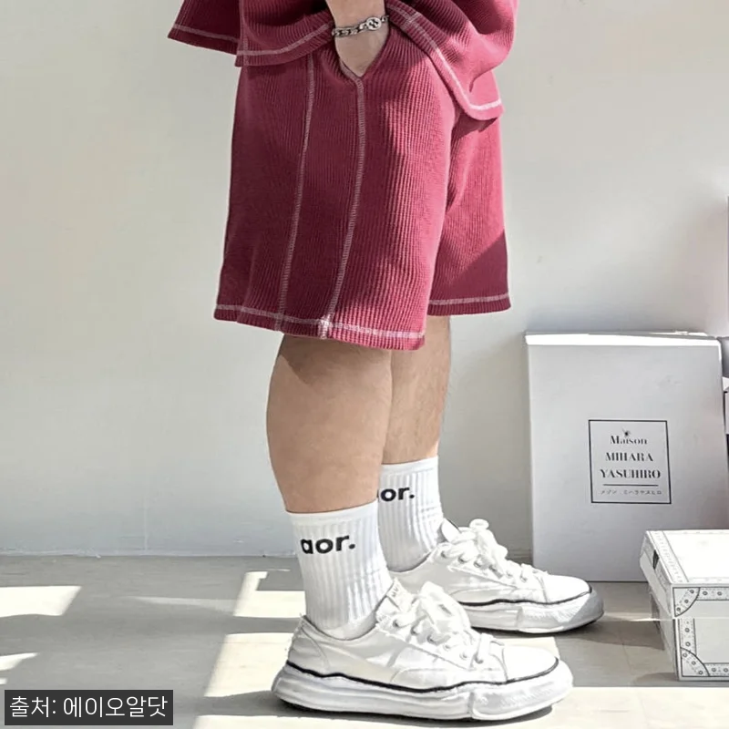 와플 스티치 하프 팬츠 찐후기, 오버 관련 이미지 6