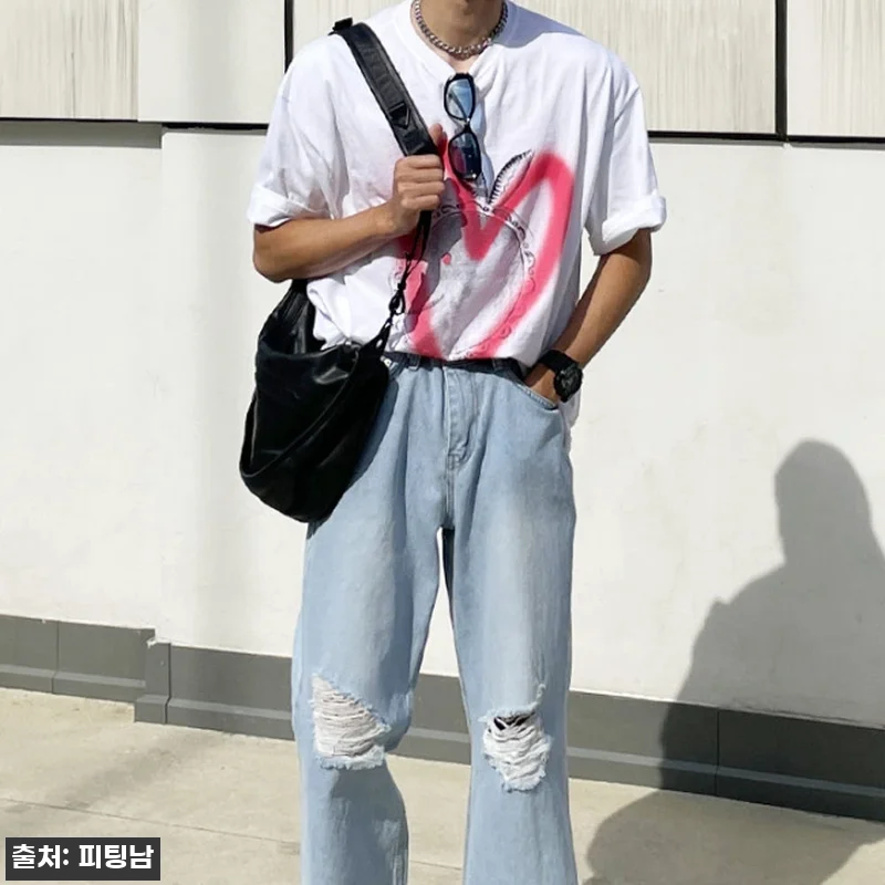 남자 하트래빗 여름 오버핏 스트릿스프레이 나염 반팔티, 스트릿 포인트룩으로 눈여겨볼 이슈템 18 남자 하트래빗 여름 오버핏 스트릿스프 관련 이미지 7