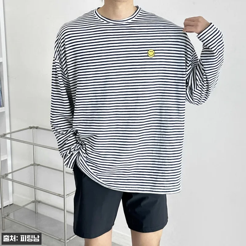 남자 시에라 오버핏 여름 스트라이프 긴팔 티셔츠 3컬러, 여름 데일리룩으로 눈여겨볼 아이템 20 남자 시에라 오버핏 여름 스트라이프 관련 이미지 8