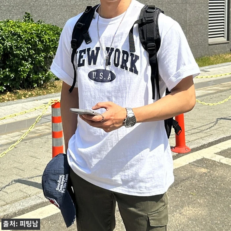 남자 엘스터 오버핏 여름 자수 레터링 관련 이미지 8