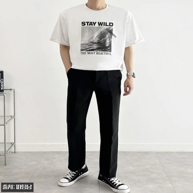 남자 공용 커플 파도 프린팅 나염 면 반팔티, 여름 데일리룩으로 눈여겨볼 이슈템 22 남자 공용 커플 파도 프린팅 나염 면 관련 이미지 10