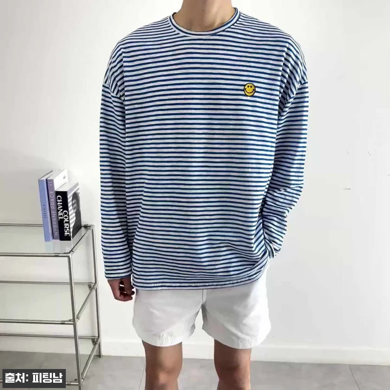 남자 시에라 오버핏 여름 스트라이프 긴팔 티셔츠 3컬러, 여름 데일리룩으로 눈여겨볼 아이템 22 남자 시에라 오버핏 여름 스트라이프 관련 이미지 10
