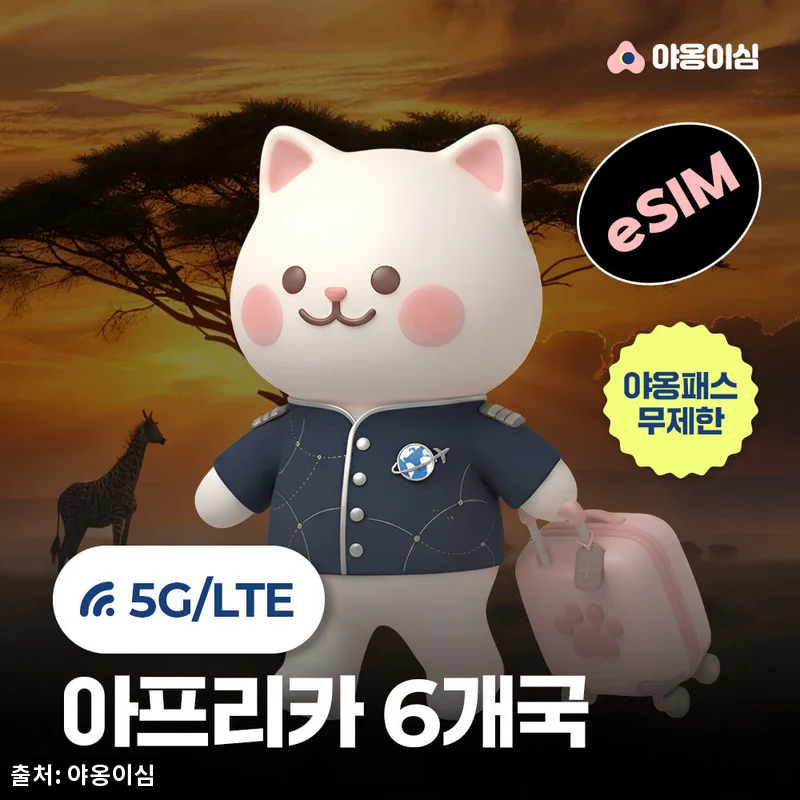 아프리카이심 eSIM 1일 500MB 데이터 무제한 6개국, 890원 할인 확인 후기