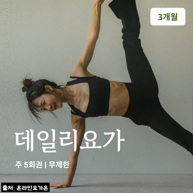 온라인요가온 YOGAON 데일리요가 VIP 수강권, 3개월 루틴 만들기 좋은 실시간 온라인 요가