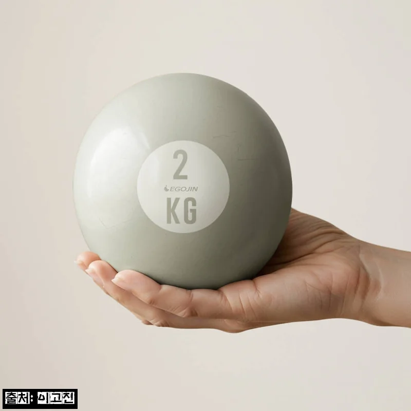 Home 39 이고진 소프트 토닝볼 2kg 민트그레이, 딱딱한 덤벨 부담될 때 눈여겨볼 홈트 소도구